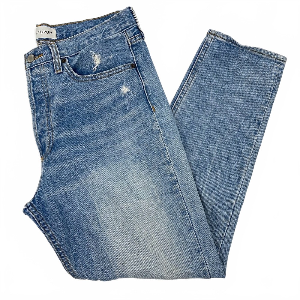 Denim Forum Blue Boyfriend Jeans Light Wash Ex Boyfriend | Womens 30